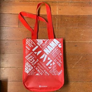 red Lululemon bag